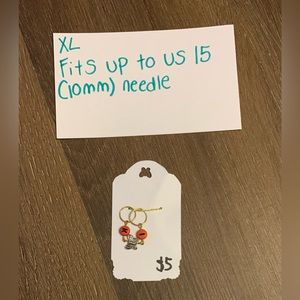 XL knit increase stitch marker. For knitting. Fits up to US 15 (10mm) needles.